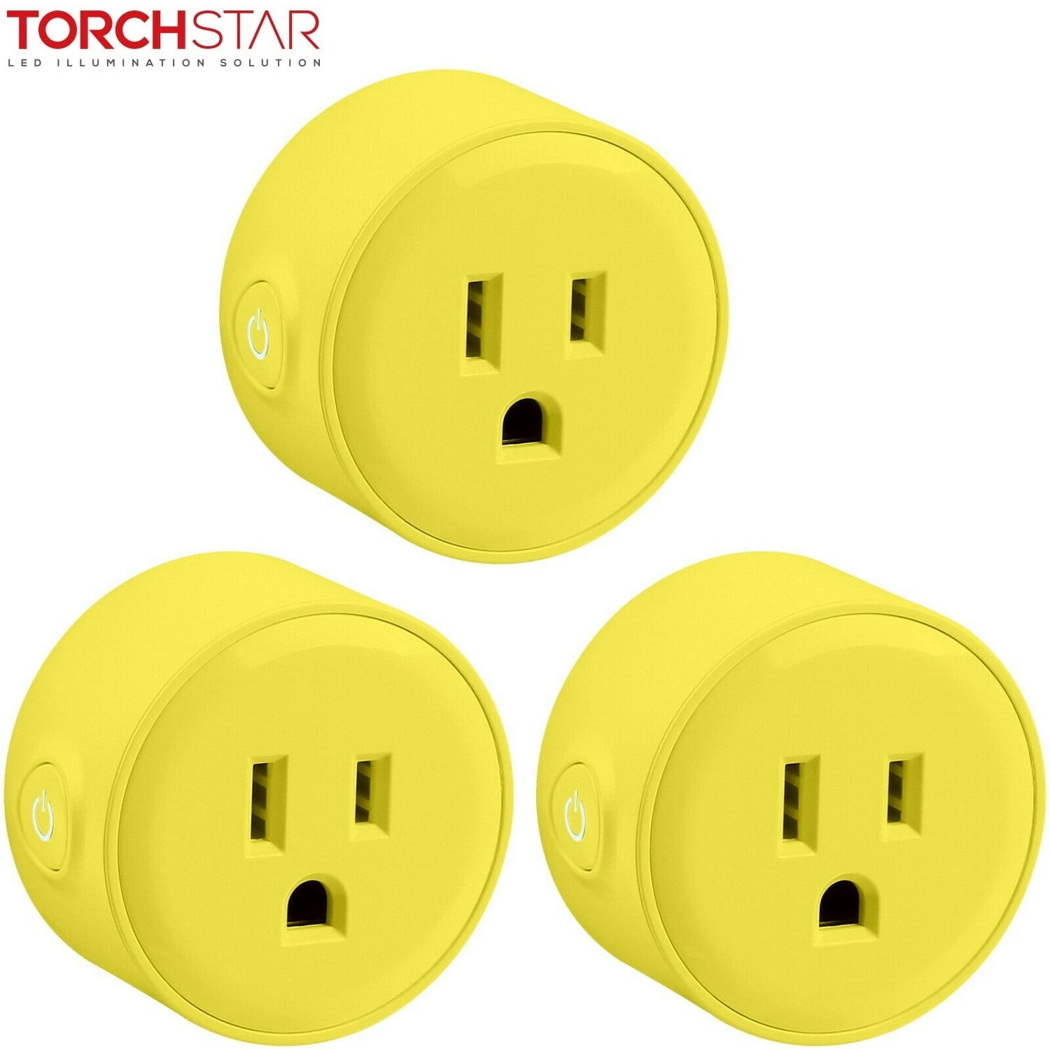 TorchStar LITEdge Smart Plug, Yellow, Pack of 3