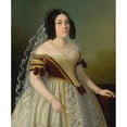 thumbnail image 3 of Jozef Božetech Klemens 12x14 Black Modern Framed Museum Art Print Titled - Portrait of Piroska Radvanska (1846), 3 of 5
