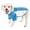 Blue Heather And White, variant on Pet Life ® Active 'Warf Speed' Heathered Ultra-Stretch Yoga Fitness Dog T-Shirt