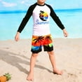 thumbnail image 4 of Gelikeya Swim Suits for Boys Size 7-8 Swimwear Sets Bathing Suit Short/Long Sleeve Bathing Suits for Boys (Child, X11 Black, 7-8 Years), 4 of 6