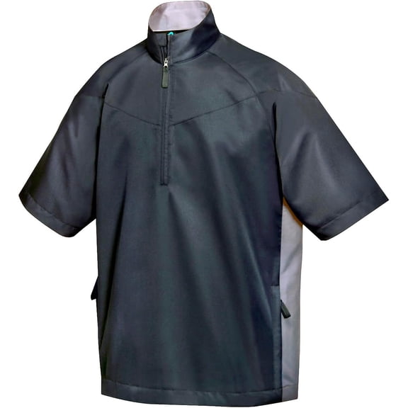 Tri-Mountain Men's Windproof Water Resistant WindShirt 1/2 Zip Short Sleeve Shirt Jacket