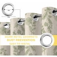 thumbnail image 4 of Green Botanical Blackout Curtains for Bedroom, Pastoral Elegant Spring Floral Rustic Thermal Insulated Kitchen Drapes with Grommets, Light Blocking Window Treatment, 2 Panels 27.5" x 39", 4 of 7