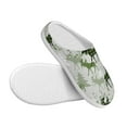 thumbnail image 3 of Daiia green plaid Moose tree Print Women’s Fuzzy Slippers Memory Foam Lightweight House Shoes Cozy Loafer Flannel House Shoes-44/45, 3 of 7