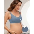 thumbnail image 4 of Sujetador de Lactancia para Maternidad Neblina Azul con Tiras Ajustables, 4 of 6