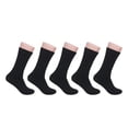 thumbnail image 7 of 5 Pairs Black Non Skid Hospital, Yoga, Pilates, Gripper Slipper Socks Men's or Women Mid Calf Size XXL, 7 of 7