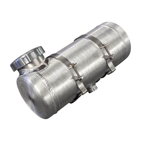 4x10 End Fill Round Spun Aluminum Gas Tank ½ Gallon - 3/8 NPT
