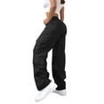 thumbnail image 4 of Pantalones Cargo Mujer Pierna Ancha Elástico Talle Alto Ligero Pantalones De Senderismo Casual Holgado Moda Ropa De Calle Y2k Trajes, 4 of 7