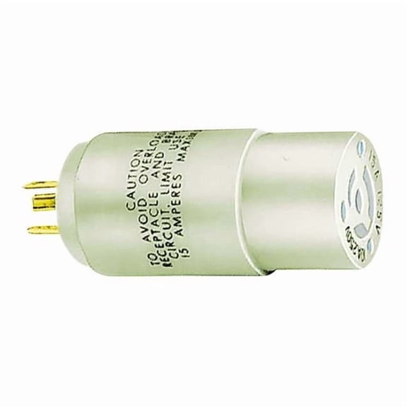 Hubbell Wiring Device-Kellems Power Strip, Surge, Non-NEMA, 5-15P, White 9054A