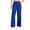 Blue, variant on KAUOD Girls Dress Uniform Pants Baggy Wide Leg Straight Long Trousers with Pockets Teen Kids Performance Business Pants
