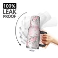 thumbnail image 3 of 40oz Pioneer Flower Floral Print Pattern Insulated Tumbler with Handle, BPA-Free Leak Proof Lid and Straws, Double Wall Vacuum, Hot 12h/Cold 34h, 3 of 6