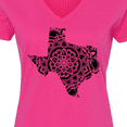 thumbnail image 4 of Inktastic Texas Silhouette Mandala Women's V-Neck T-Shirt, 4 of 5