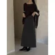 thumbnail image 5 of Falda de traje de alta gama MMC para mujer, nuevo estilo de otoño, falda drapeada de longitud media, línea A, con paquete de cintura, versión coreana, 5 of 5