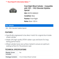 thumbnail image 2 of Front Right Wheel Cylinder - Compatible with 1951 - 1952 Chevy Styleline Special, 2 of 2