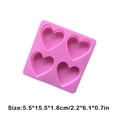 thumbnail image 4 of Molde de jabón Moyic de silicona para pastel en forma de corazón rosa 6 cavidades 5,5 * 15,5 * 1,8 CM, 4 of 6