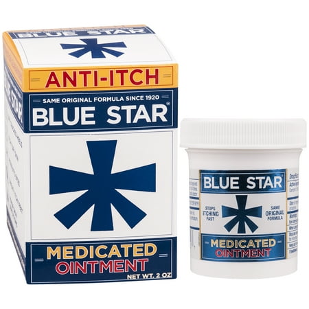 Blue Star Medicated Anti-Itch Ointment, 2 oz (Best Ointment For Eczema Treatment)