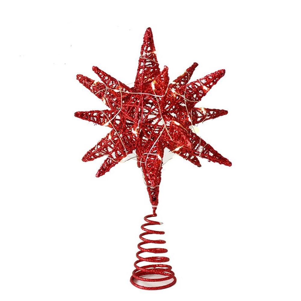 Esaierr Christmas Tree Topper Star, LED Iron Art Decorations Christmas