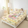 thumbnail image 4 of Castle Fairy Preppy Child Cartoon Capybara Twin Sheet Sets,Chic Floral Rose Bedding, 4 of 7