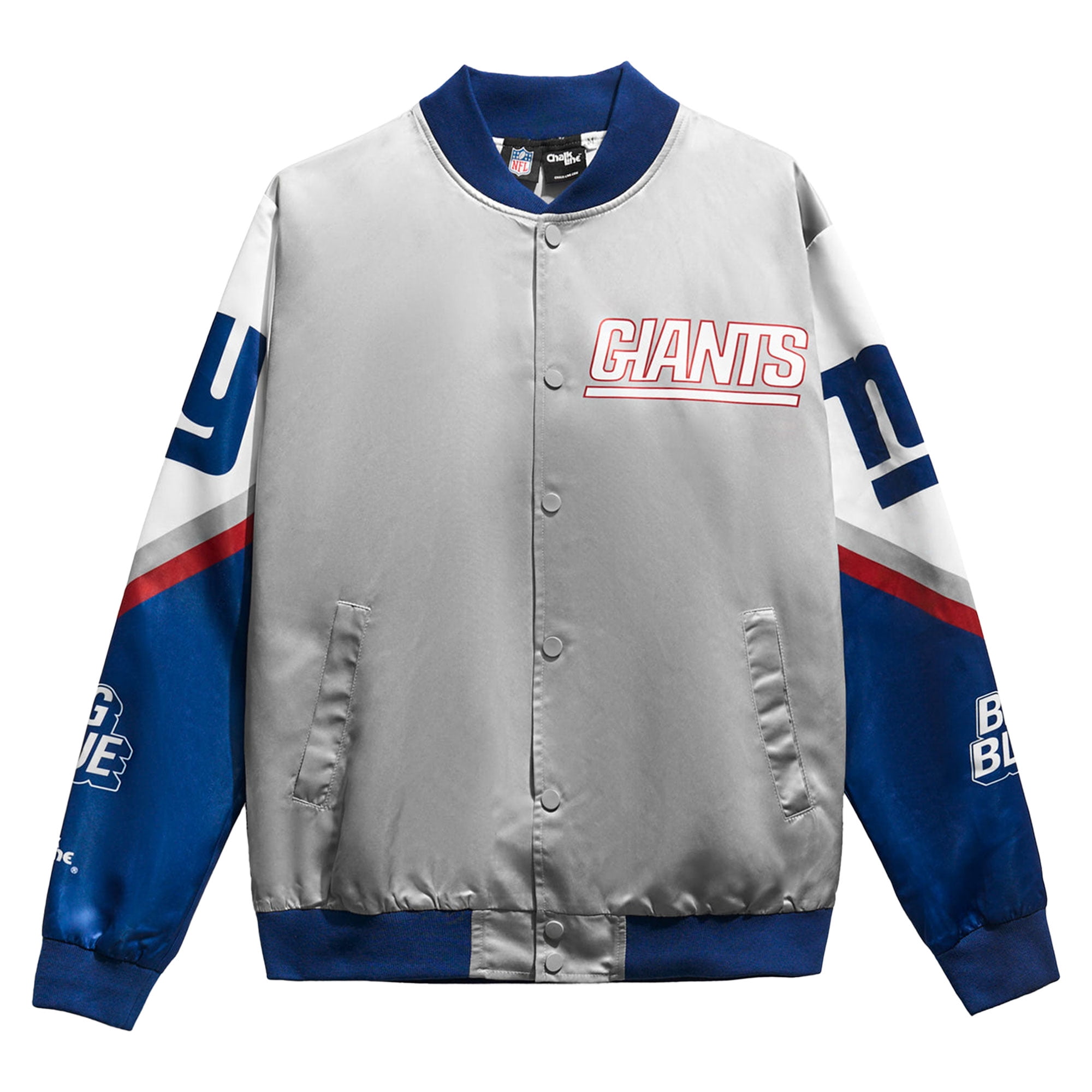 Men's Chalk Line Gray New York Giants Fanimation Satin Full-Snap
