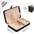 thumbnail image 5 of SKYSONIC Dragonfly Travel Jewelry Box PU Leather Jewelry Organizer Ideal Gift for Women Girls, Portable Mini Jewelry Travel Case for Earrings Rings Necklaces Bracelets, 5 of 7