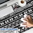 thumbnail image 2 of Long Mouse Pads for Desk,Black Geometric Diamond Triangle Pattern Desk Mats on Top Of Desks, Desk Mouse Pad Extra Large with 3mm Non-Slip Base and Stitched Edge for Gaming,Office,Work,Home 47.3"x23.6", 2 of 6