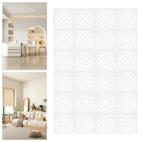 24 Pcs Modern Hanging Room Divider White Decorative Wall Screen Panels Hollow Out Design Screen Panels