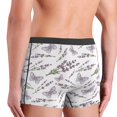 thumbnail image 4 of Men's Boxer Briefs, Lavender And Butterfly Soft Comfy Mens Underwear Boxer Briefs Breathable With Widen Waist, 4 of 7