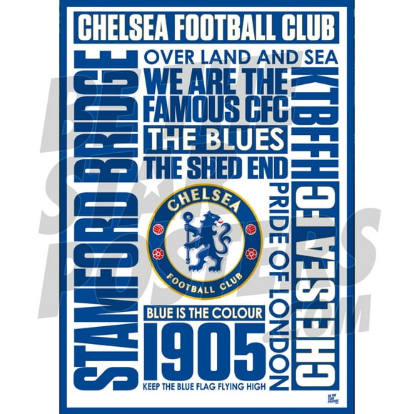 Chelsea - Word Crest Poster (16 by 24 inches)