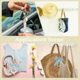 thumbnail image 5 of Bowknot Pearl Keychain Blue Women with Wristlet Bracelet Lobster Clasp Cute Bag Charm Keyring Stainless Steel Hoop for Purse Bag Car Handbags Tote Bag Backpack Pendant Accessories Blue, 5 of 6
