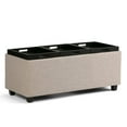 thumbnail image 2 of WyndenHall Franklin Extra Large Rectangular Storage Ottoman with 3 Serving Trays, 2 of 7