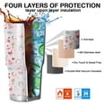 thumbnail image 7 of 30oz Pink Christmas Santa and Penguin Pattern Tumblers Stainless Steel Tumbler with Lid and Straw,Vacuum Insulated Double Wall Travel Tumbler Cups Mug with Cleaning Brush for Coffee,Tea, 7 of 7