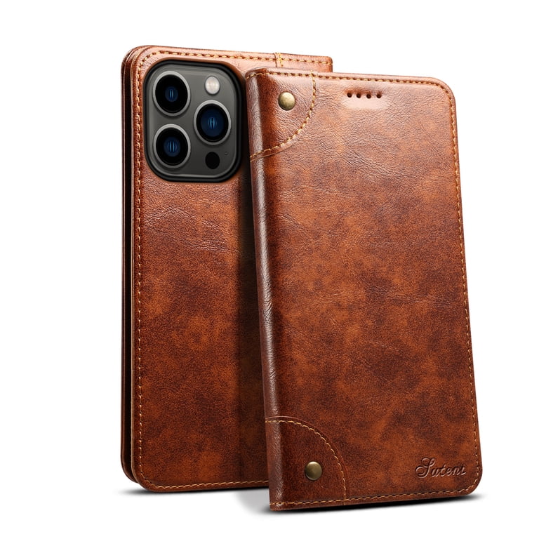 iPhone 13 Mini Leather Case, iPhone 13 Mini Wallet Folio Case Book