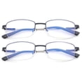 thumbnail image 1 of 2 Packs Progressive Multifocal Reading Glasses Blue Light Blocking for Men for Women,No Line Trifocal Readers, Half Rim Metal Frame, Memory Titanium Arm, Reading Glasses + 4.00, 1 of 3