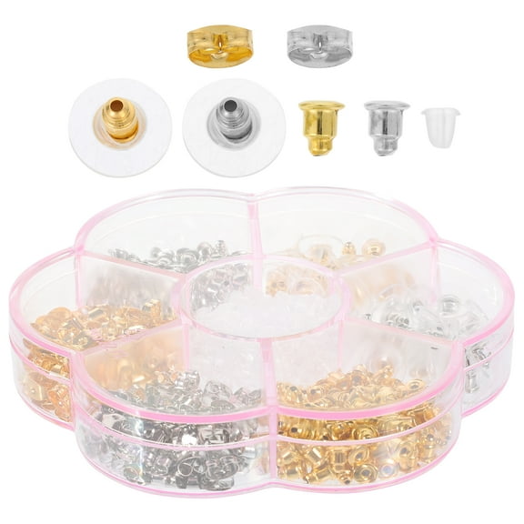 FUEENIRVA Assorted Color Locking Earring Backs for Studs and Pierced Ears