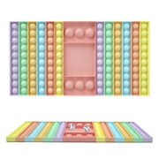 Angle View: MAHAQI Board Games Fidget Toy,Interactive Jumbo Silicone Rainbow Chess Board