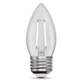 thumbnail image 2 of Feit White B10 E26 (Medium) Filament LED Bulb Soft White 60 Watt Equivalence 2 pk, 2 of 7