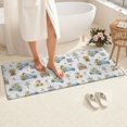 thumbnail image 4 of White Highland Cow Car Flower Pattern Bathroom Rugs Mat,Non Slip Microfiber Bathroom Rug,Rubber Backing,Soft Bathroom Mats for Bathroom Floor,Tub and Shower,60x24in(150x60cm), 4 of 5