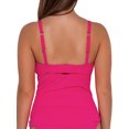 thumbnail image 3 of Sunsets Swimwear Begonia Sandbar Rib Zuri V-Wire Tankini Top, 3 of 6