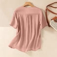 thumbnail image 5 of Tfken Summer Tshirts For Women Short Sleeve Crew Neck Tops Tees Casual Baggy T-Shirts Ladies Classic Clothes Outdoor Size Xxl Pink, 5 of 9