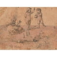 thumbnail image 2 of Peter Flötner 24x19 Gold Ornate Framed and Double Matted Museum Art Print Titled - Two Children Playing with a Ball (1500-1546), 2 of 4