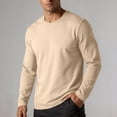 thumbnail image 2 of Mens Shirts Long Sleeve Crew Neck Solid Color Big and Tall Pullover Tops Men's Undershirt Winter Casual Outdoor Sport Base Shirts, 2 of 8