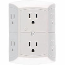 GE 6-Outlet In-Wall Adapter, Wall Tap, 50759