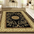 thumbnail image 3 of Radici 1419-1321-BLACK Noble Rectangular Black Traditional Italy Area Rug- 5 ft. 5 in. W x 8 ft. 3 in. H, 3 of 4