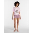 thumbnail image 2 of No Boundaries Sleepwear Oversized Graphic Cotton Tee, Women’s and Women’s Plus XXS-3X, 2 of 5