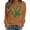 Coffee, variant on st patricks day shirt Crewneck Plaid Shamrock Pullover Irish Sweatshirt Graphic Tee Top Graphic Pullover Top Crewneck Long Sleeve Top Long Sleeve Graphic Tops Tunics for Women Green 3XL