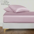 thumbnail image 5 of LINENWALAS Twin Sheet Sets, Cooling Sheets, Rayon Derived from Bamboo, Deep Pocket Up to 16", Breathable & Soft Bed Sheets, Luxury Silky Bedding Sheets (Twin, Lilac), 5 of 9