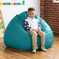 thumbnail image 6 of Jaxx Gumdrop Commercial Grade Bean Bag for Educational Environments, Large Size - Premium Vinyl - Turquoise, 6 of 6