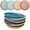Large Double Multicolour, variant on Wheat Straw Plates Lightweight Unbreakable Dinner Dishes Plates Set Dishwasher & Microwave Safe (Large 8 Pack 8')