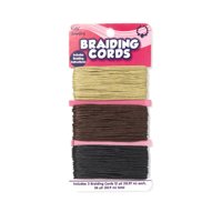 Kids Craft Hemp Cord, White/Tan/Black