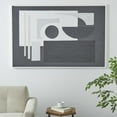 thumbnail image 2 of 40" x 59" Textured Geometric Framed Wall Art with Various Shapes and White Accents, by DecMode, 2 of 10