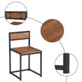 thumbnail image 4 of Wulawindy Elm Wood Simple Breakfast Table And Chair Three-Piece [90x47x75.5cm], 4 of 7